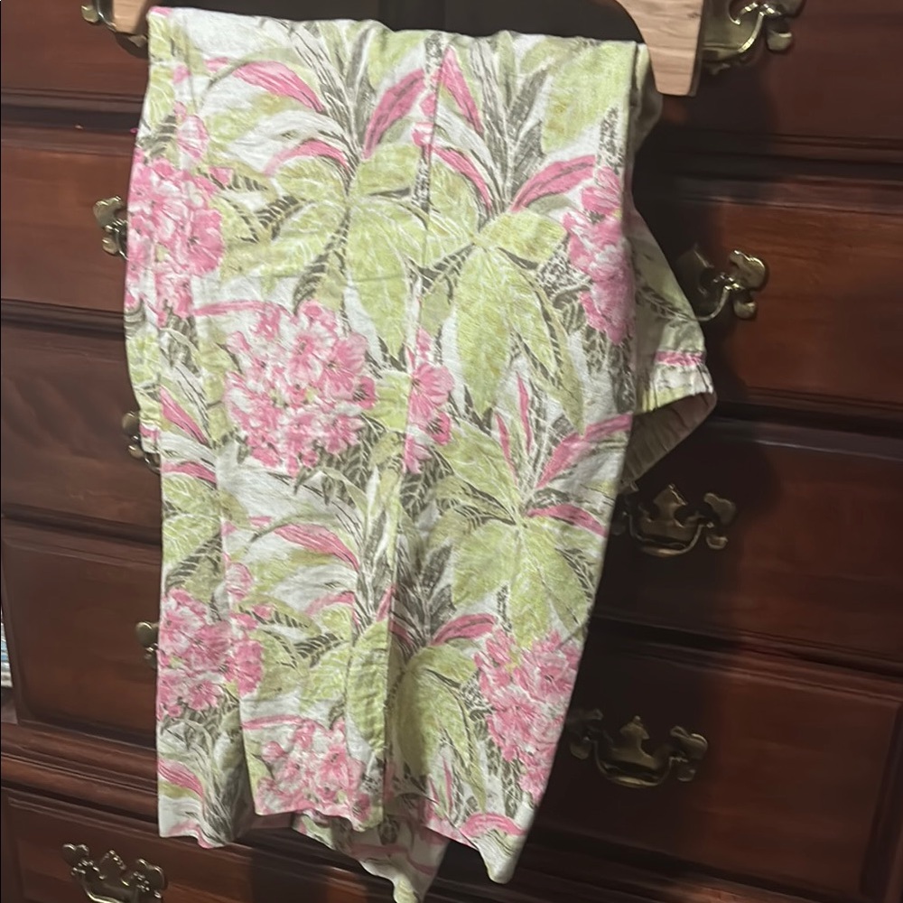 J. Jill Pink and Green cropped pantsResort Wear